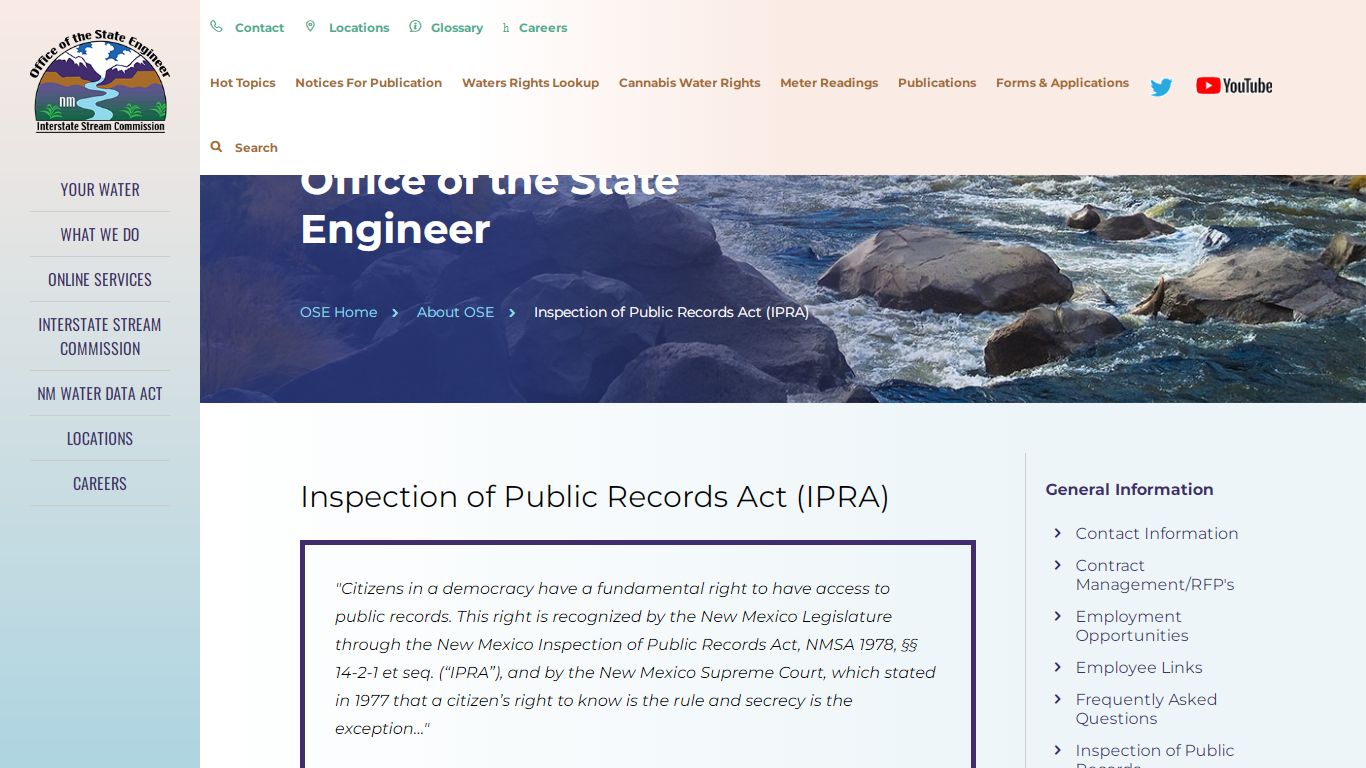Inspection of Public Records Act (IPRA): New Mexico Office ...